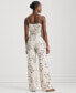 Фото #2 товара Women's Belted Floral Jumpsuit