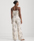 ფოტო #2 პროდუქტის Women's Belted Floral Jumpsuit