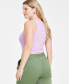 Фото #2 товара Women's Sleeveless Ribbed Bodysuit, Created for Macy's