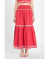 Women's Linen Maxi Skirt w/ Ric Rac Trim