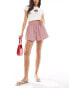 ASOS DESIGN poplin short in red stripe