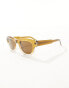 A.Kjaerbede Lane round sunglasses in smoke beige