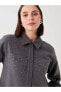 Фото #2 товара Parlak Taş Baskılı Uzun Kollu Oversize Kadın Gömlek Ceket