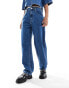 Фото #5 товара ASOS DESIGN barrel leg jeans in mid blue