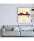 Фото #3 товара Michael Tompsett Detroit Michigan Skyline Portrait III Canvas Art - 19.5" x 26"