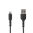 Фото #1 товара StarTech.com 6 foot (2m) Durable Black USB-A to Lightning Cable - Heavy Duty Rugged Aramid Fiber USB Type A to Lightning Charger/Sync Power Cord - Apple MFi Certified iPad/iPhone 12 - 2 m - Lightning - USB A - Male - Male - Black