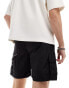 ONLY & SONS pull on technical cargo short in black