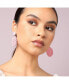 Фото #2 товара Women's Pink Beaded Circular Drop Earrings