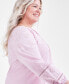 Фото #3 товара Plus Size Embroidered Eyelet-Trim Top, Created for Macy's