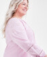 ფოტო #3 პროდუქტის Plus Size Embroidered Eyelet-Trim Top, Created for Macy's