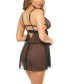 Фото #2 товара Women's Riley Empire Waist Babydoll with Bow and G-string Set
