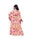 ფოტო #2 პროდუქტის Plus Size Long Sleeve Empire Waist Maxi Dress