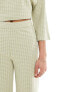 Y.A.S jersey knit trouser co-ord in green check