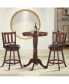 Фото #2 товара Set of 2 25'' Swivel Bar stool Leather Padded Dining Pub