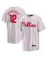 Фото #1 товара Men's Kyle Schwarber White Philadelphia Phillies Replica Player Jersey