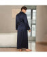 Фото #3 товара Men's 22 Momme Contra Full Length Silk Robe for Men