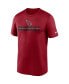 Фото #3 товара Men's Cardinal Arizona Cardinals Legend Microtype Performance T-shirt
