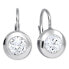 Silver earrings with crystals 436 001 00403 04