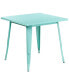Nash 31.5" Square Metal Table For Indoor And Outdoor Use