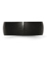 Stainless Steel Brushed Black IP-plated 8mm Band Ring