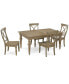Фото #1 товара Sonora 5-pc. Dining Set (Rectangular Table + 4 X-Back Side Chairs)