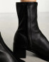 & Other Stories heeled ankle boots in black