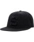ფოტო #1 პროდუქტის Men's Penn State Nittany Lions Black On Black Fitted Hat