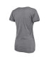 ფოტო #3 პროდუქტის Women's Heather Gray UConn Huskies 2024 NCAA Men's Basketball National Champions Specific V-Neck T-Shirt