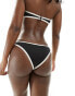 Фото #3 товара Stradivarius bikini bottom with contrast stitch in black