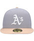 Фото #2 товара Men's Gray, Peach Oakland Athletics 1987 MLB All-Star Game Purple Undervisor 59FIFTY Fitted Hat