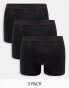 Фото #1 товара Weekday Johnny 3-pack boxer set in black