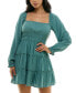 ფოტო #1 პროდუქტის Juniors' Smocked-Waist Ruffled Tiered Dress