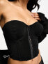 We Are We Wear Fuller Bust corset bra in black