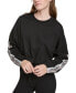 Фото #1 товара Women's Cropped Logo-Tape Cinched-Hem Pullover