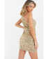 Women's Bow One-Shoulder Sequin Bodycon Dress