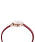 ფოტო #2 პროდუქტის Salvatore Women's Swiss Gancini Red Leather Strap Watch 22mm