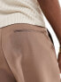 ASOS DESIGN smart tapered trousers in light brown