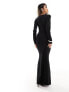 NA-KD x Claire Rose cut out maxi dress in black