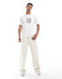 Armani Exchange t-shirt with square logo in off white