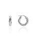 ფოტო #1 პროდუქტის Abma 1.1" Small Hoop in White Gold- Plated Brass