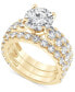 ფოტო #1 პროდუქტის Certified Lab Grown Diamond 3 Pc. Bridal Set (5 ct. t.w.) in 14k Gold