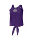 Women's Purple Colorado Rockies Open Back Twist Tie Tank Top