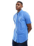 Фото #1 товара Polo Ralph Lauren icon logo short sleeve pique shirt no fit in mid blue