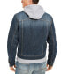Фото #2 товара Men's Reeves Trucker Hooded Denim Jacket, Created for Macy's