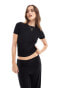 Fashionkilla super soft t-shirt co-ord in black Черный, 38 - фото #1