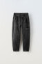 Denim cargo jogger trousers