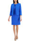 ფოტო #1 პროდუქტის Women's Collarless Jacket & Sheath Dress Suit, Regular & Petite