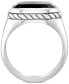 ფოტო #4 პროდუქტის EFFY® Men's Onyx Ring in Sterling Silver