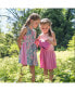 ფოტო #4 პროდუქტის Little Girls Jessie Sahara Belted Jersey Dress w/Accent Color Side Panels
