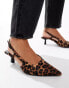 Фото #3 товара Stradivarius kitten heel slingback in leopard